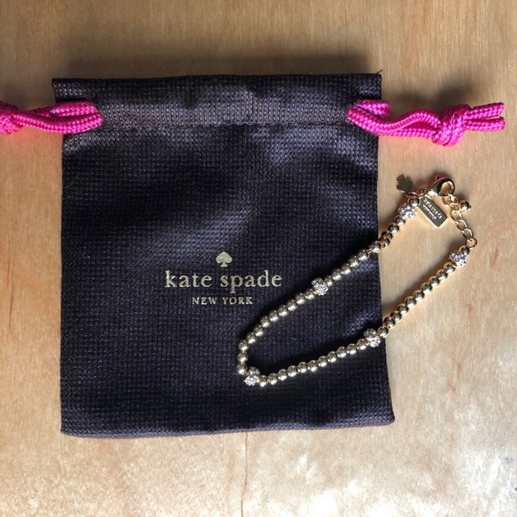 SOLD Kate Spade How Charming Ball Beaded Gold Brac - Picture 4 of 8